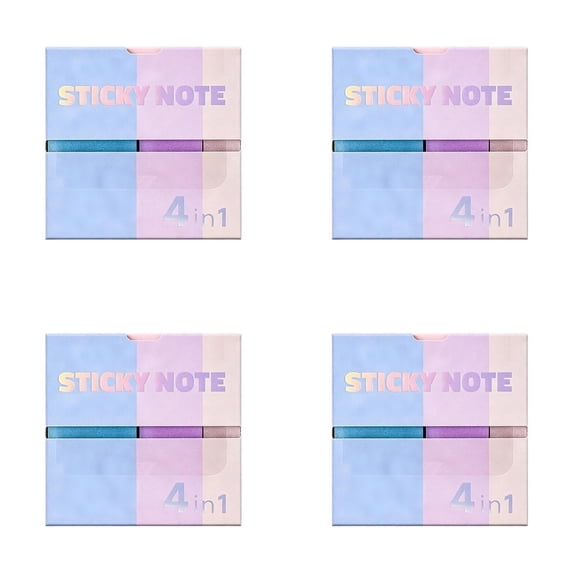 Transparent and Frosted Sticky Notes, 3x3 Inches Clear Sticky Tabs, 240 Sheets Pull-Out Sticky Note Pad, Transparent Notes, Annotation Kit for Books, Work, Planners and Calendars (Morandi, 4Pcs)