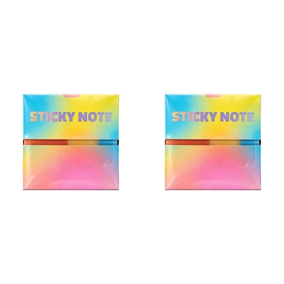 Transparent and Frosted Sticky Notes, 3x3 Inches Clear Sticky Tabs, 240 Sheets Pull-Out Sticky Note Pad, Transparent Notes, Annotation Kit for Books, Work, Planners and Calendars (Rainbow, 2Pcs)