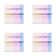 thumbnail image 1 of Transparent and Frosted Sticky Notes, 3x3 Inches Clear Sticky Tabs, 240 Sheets Pull-Out Sticky Note Pad, Transparent Notes, Annotation Kit for Books, Work, Planners and Calendars (Cream Color,4Pcs), 1 of 5