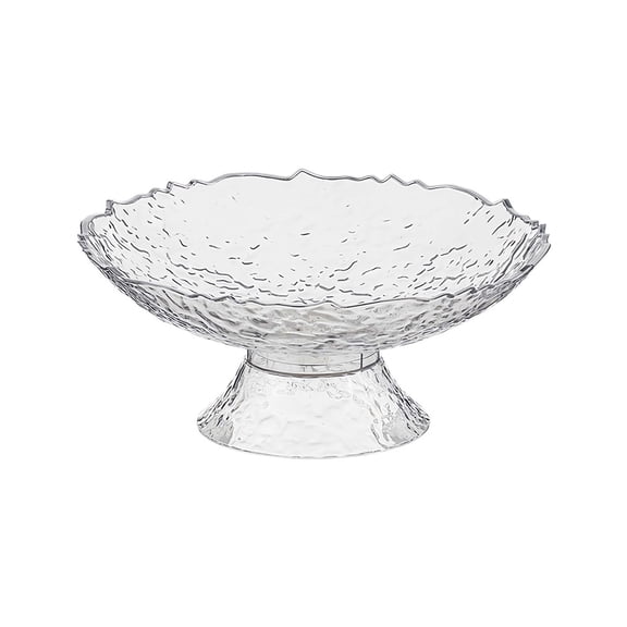 Transparent Fruit Bowl Fluted Printing for Fruit and Vegetable Snacks,Kitchen Counter,Patio Dining Table,Wedding Centerpiece Decor