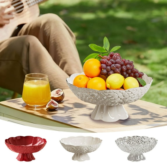 Transparent Fruit Platter, Elegant Serving Dish, High Value Snack Plate, for Home Use, Living Room, Coffee Table, Candy Display, 1 Pc, by IHXORA