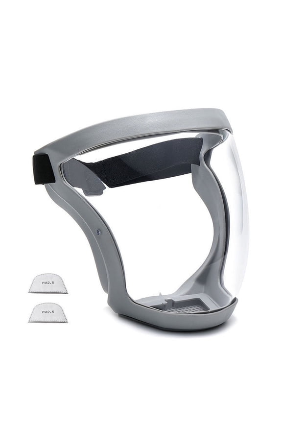 VALSEEL Transparent Full Face Protective Mask Waterproof & Clear Vision Adjustable Oversized Lenses Anti-Fog Breathable Design Removable Filter for Industrial & Home Use,Home Decor Collection