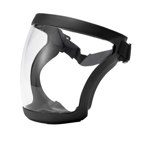 Transparent Full Face Shield with Anti-Fog Visor, Adjustable Safety Mask for Woodworking Grinding Yard Work, Impact Resistant Eye Protection (1 PC, Clear)