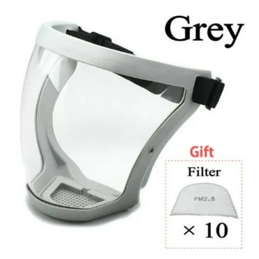 Transparent Full Face Shield Splash-proof  WindProof Anti-fog Mask Safety Glasses Protection Eye Face Mask with Filters