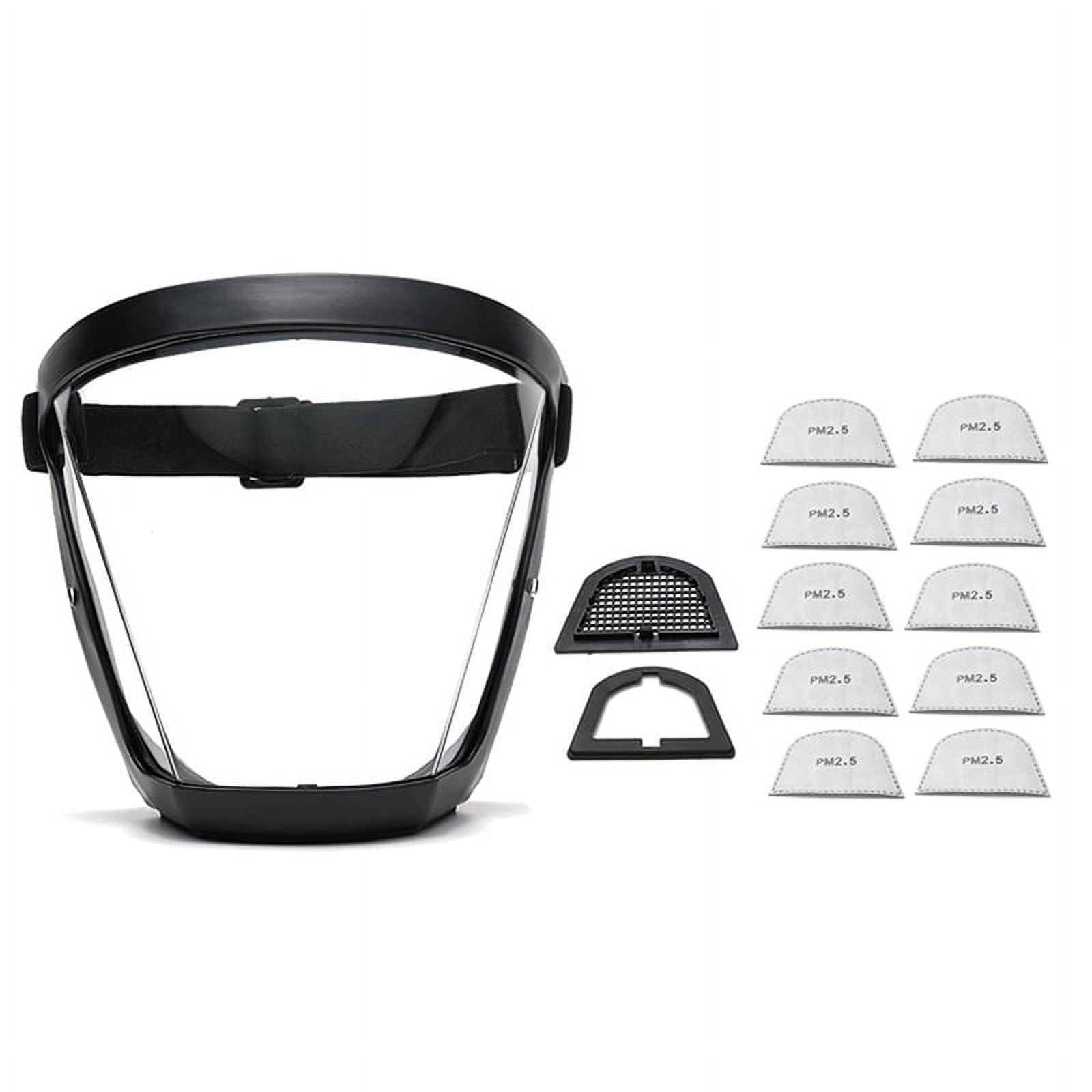 Transparent Full Face Work Protection Mask with 10 Filters (Black ...