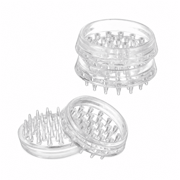 Transparent Furniture Caster Cups, 1.79-inch Round Carpet Protectors with Spike Design, Plastic Floor Pads, 4 Pack