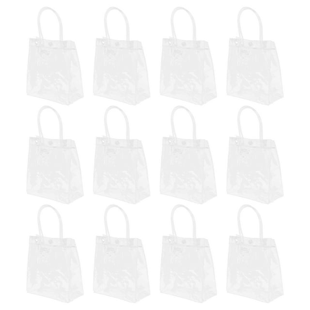 Transparent Gift Bag Reusable Clear Plastic Bags with Handle Pvc Small