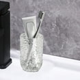 thumbnail image 1 of Transparent Glacier Pattern Tooth Cup - 300ml Couple Wash Cup, Clear Gray Plastic, PET Material, Large Capacity, Comfortable Grip, Rounded Mouth Design, 1 of 6
