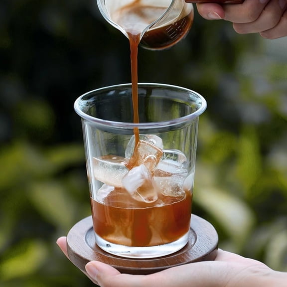 Transparent Glass Coffee Cup, Usupdd Clear Glass Breakfast Cup 10.5cm Tall, Versatile Home Milk Tea Cup for Water Juice Daily Use