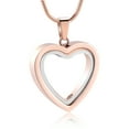 thumbnail image 1 of Transparent Glass Heart Memorial Jewelry Necklace Urns for Cremation Ashes Holder Necklace for Ashes of Loved One, 1 of 6