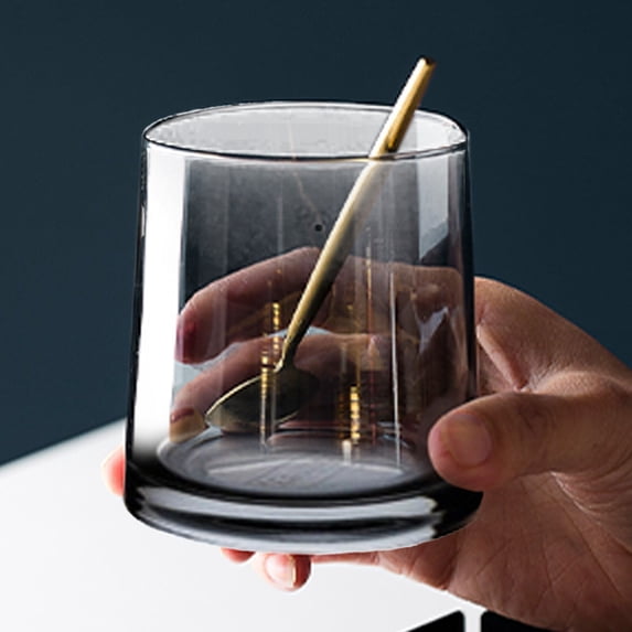 Clea*rance!Transparent Glass Whiskey Glass, Home Milk Cup and Breakfast Cup, High Value Water Cup for Juice Tea or Coffee, Durable Borosilicate Glass, Dishwasher Safe, Set of 2