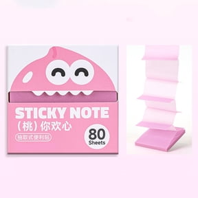 Transparent Glitter Sticky Notes, 1-Pack 3.1x3.1 Inch 80 Sheets Slide Out Notepad, Pearlescent Book Annotation Flags for Executive Planning, bldnkj