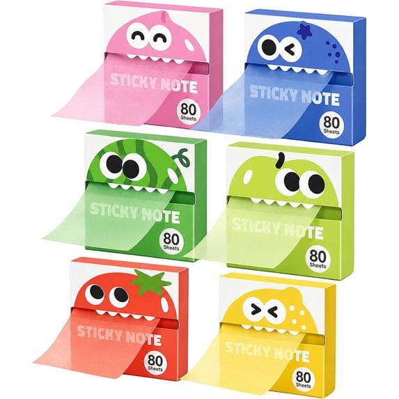 Transparent Glitter Sticky Notes, 3 x 3 Inch Waterproof Clear Notes ...