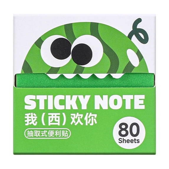 Sparkly Sticky Notes, 80 Sheets Transparent Self Stick Memo Pads, 3.1X3.1 Inch See Through Note For School & Office Daily Usage (Watermelon)