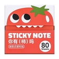 thumbnail image 1 of Transparent Glitter Sticky Notes 80 Sheets, Pull Out See Through Self Adhesive Memo Sheets, Fruit Style Notepads For Planner & Desk Arrangement (Strawberry), 1 of 5