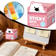 Transparent Glitter Sticky Notes, Cute Monster Sticky Rolls, Self-Adhesive Notes 105 Sheets for Campus Supplies, Journaling, Scrapbooking & Labels