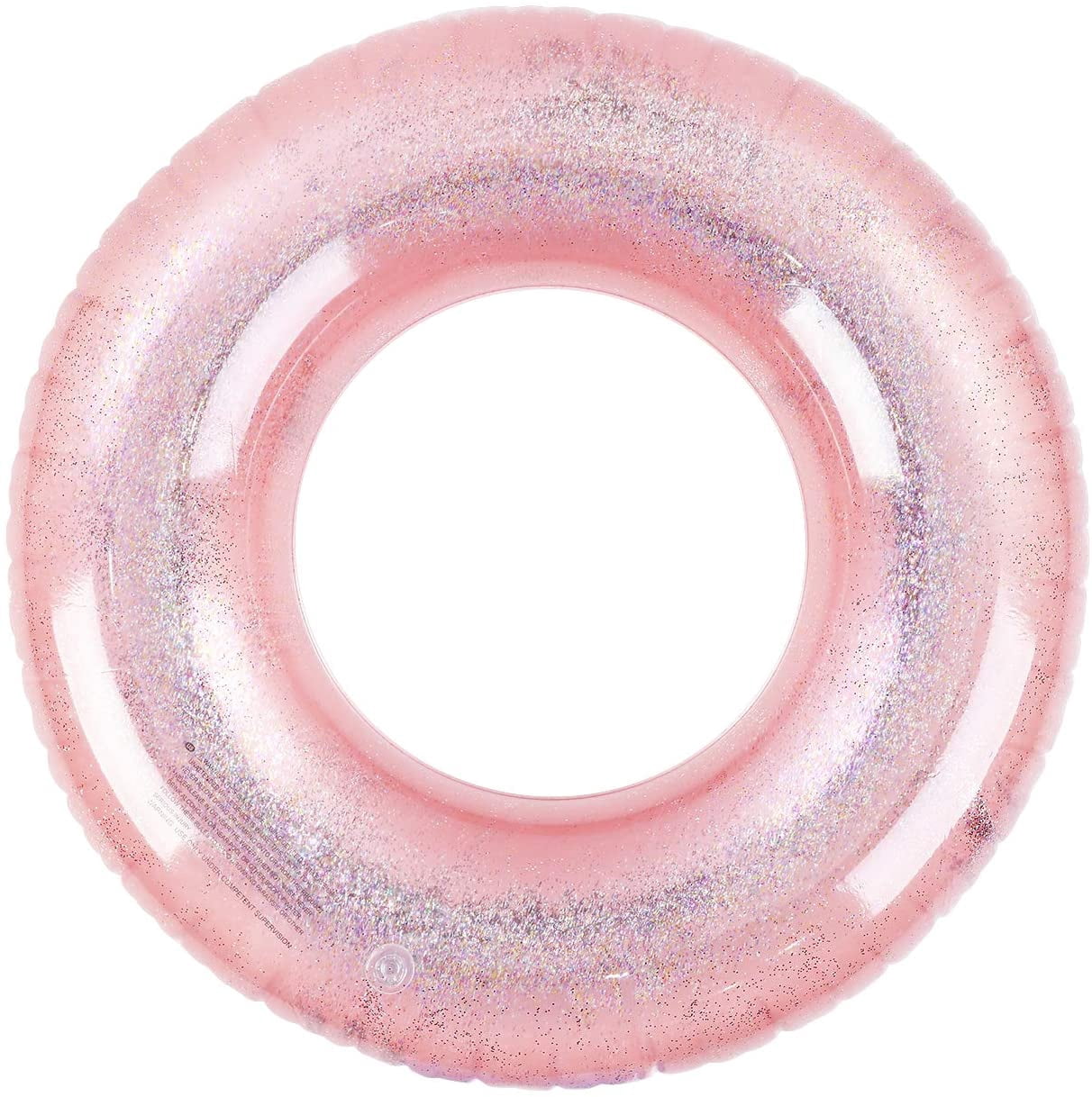 Translucent Float Rings Transparent Glitter Tube Inflatable Swimming Pool Float Raft Ring ...