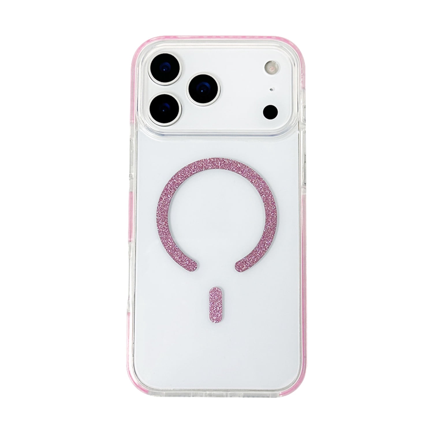 Transparent Gloss Finish Bumper Case with MagSafe for iPhone 17 Pro Max - Pink