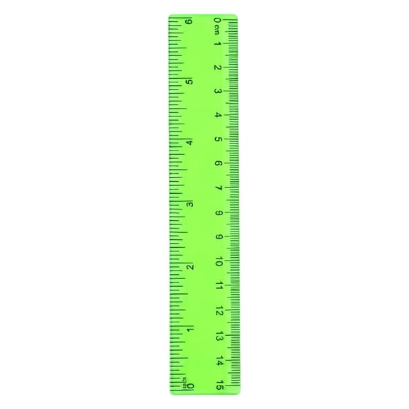 Transparent Green Plastic Straight Ruler, Inch & Centimeter Dual Scale Measuring Ruler with Anti-Fade Markings, 1 Pack, Lightweight Pocket Size Ruler for Precise Measuring