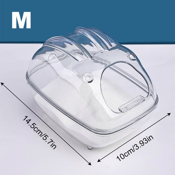 Transparent Hamster Bathroom Guinea Pig Hamster Sand Bath Mouse Box Hamster-M