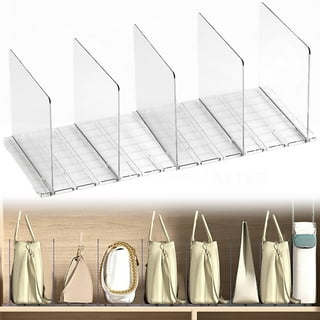 HBlife 6 Pack Clear Shelf Dividers, Vertical Purse Organizer for Closet  Perfect for Sweater, Shirts, Handbags in Bedroom and Kitchen, Adjustable