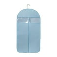 thumbnail image 1 of Transparent Hanging Garment Storage Bag with Zipper, Heavy Duty Suit Dust Cover, Wardrobe Clothes Protector for Coat Dress Jacket, Blue L, 23.62×3.94×50.39in, 1 of 6
