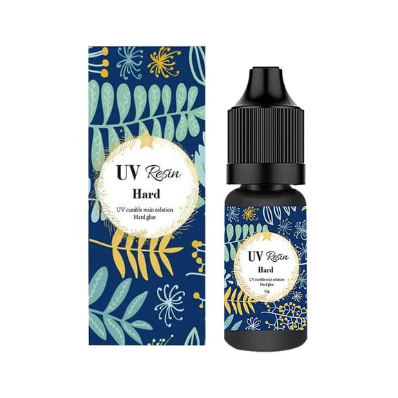 Transparent Hard UV Resin Formula Ultraviolet Fast Curing for Jewelry Making Craft Decoration,Hard Transparent Glue Solar Cure Sunlight Activated Resin Casting & Coating,10g (Blue)