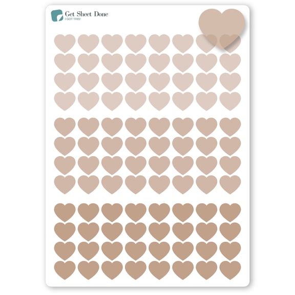 Transparent Heart Planner Stickers/ DIY Calendar Stickers / Bullet Journaling / Bujo / Essential Productivity Stickers
