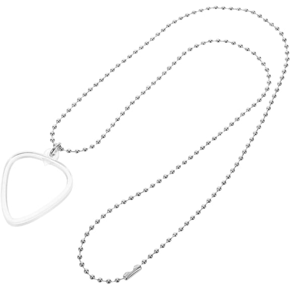 Transparent Heart Shaped Storage Pendant for Electric Guitar Bass Ukulele Picks Convenient Accessory for Music Lovers and Guitarists