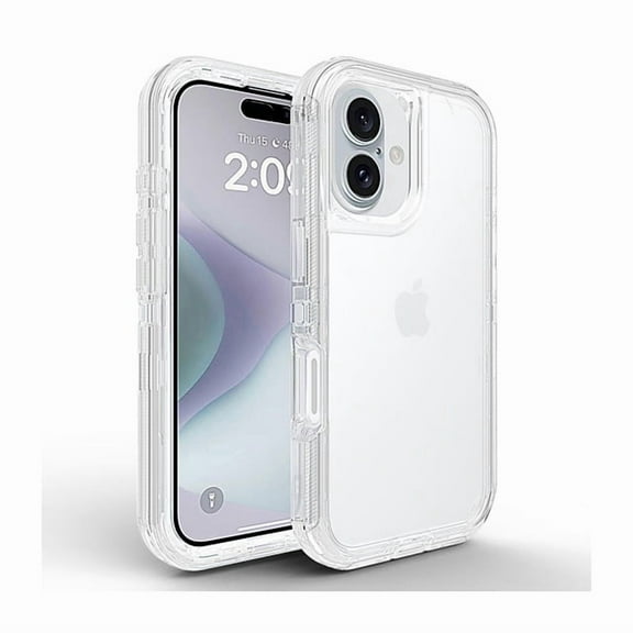 Transparent Heavy Duty Case for iPhone 16 Plus