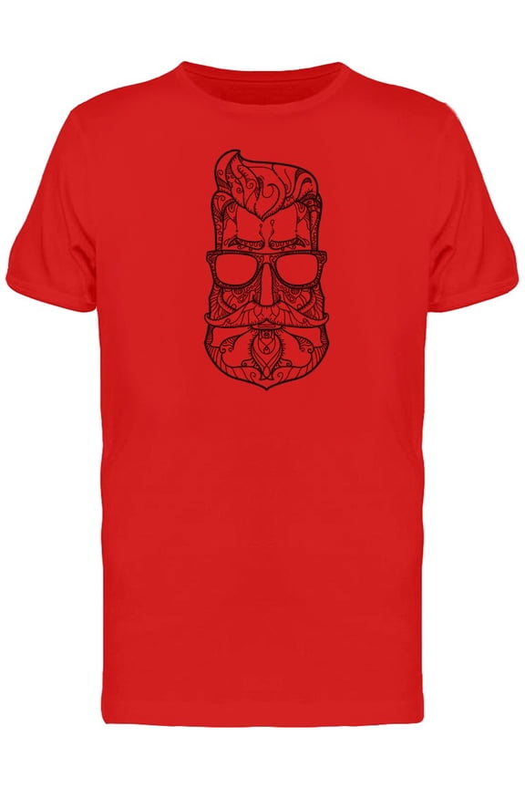 Transparent Hipster Man T-Shirt Men -Image by Shutterstock, Male Small