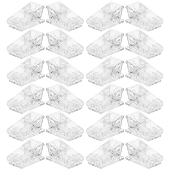 ifundom Clear Acrylic Spring Clips 60 Pcs for Kitchen Decor, Photo Display, Craft Projects, Office and Home Organization