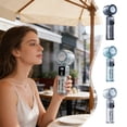 thumbnail image 1 of Transparent Ice Cooling Handheld Fan with Detachable Ice Pack Semiconductor Refrigeration LED Display Foldable Portable Mini Fan for Travel Outdoor by PALIFEUR, 1 of 7