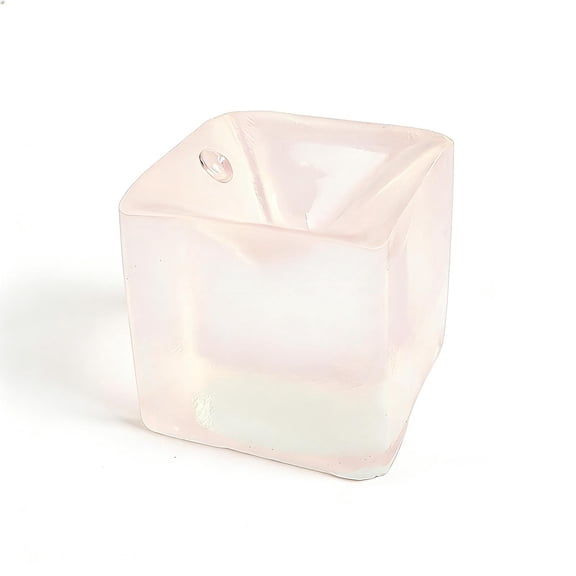Transparent Ice Cube Squish Fidget Block, 0.98 Inch Jelly Squeeze Stress Relief Ball, Semi-Clear Slow Rebound Squishy Cube for Desk Decor & Daily Tension Release