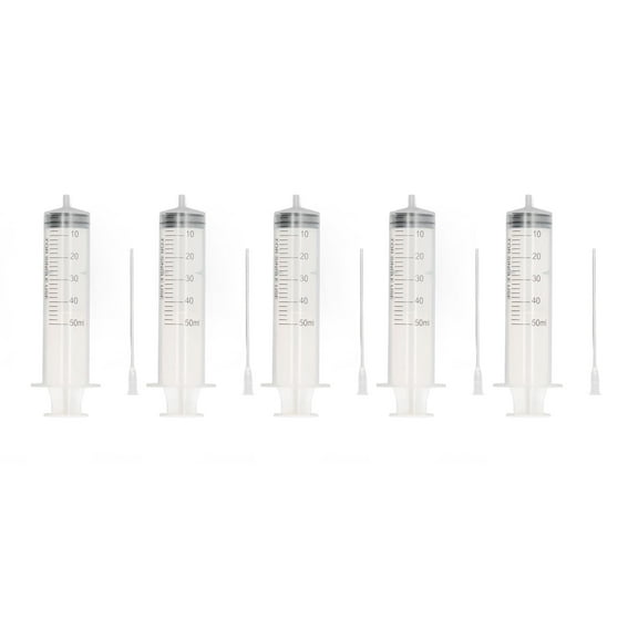 Transparent Ink Syringe, 50ml Capacity with Clear Scale for Precise Ink Cartridge Filling