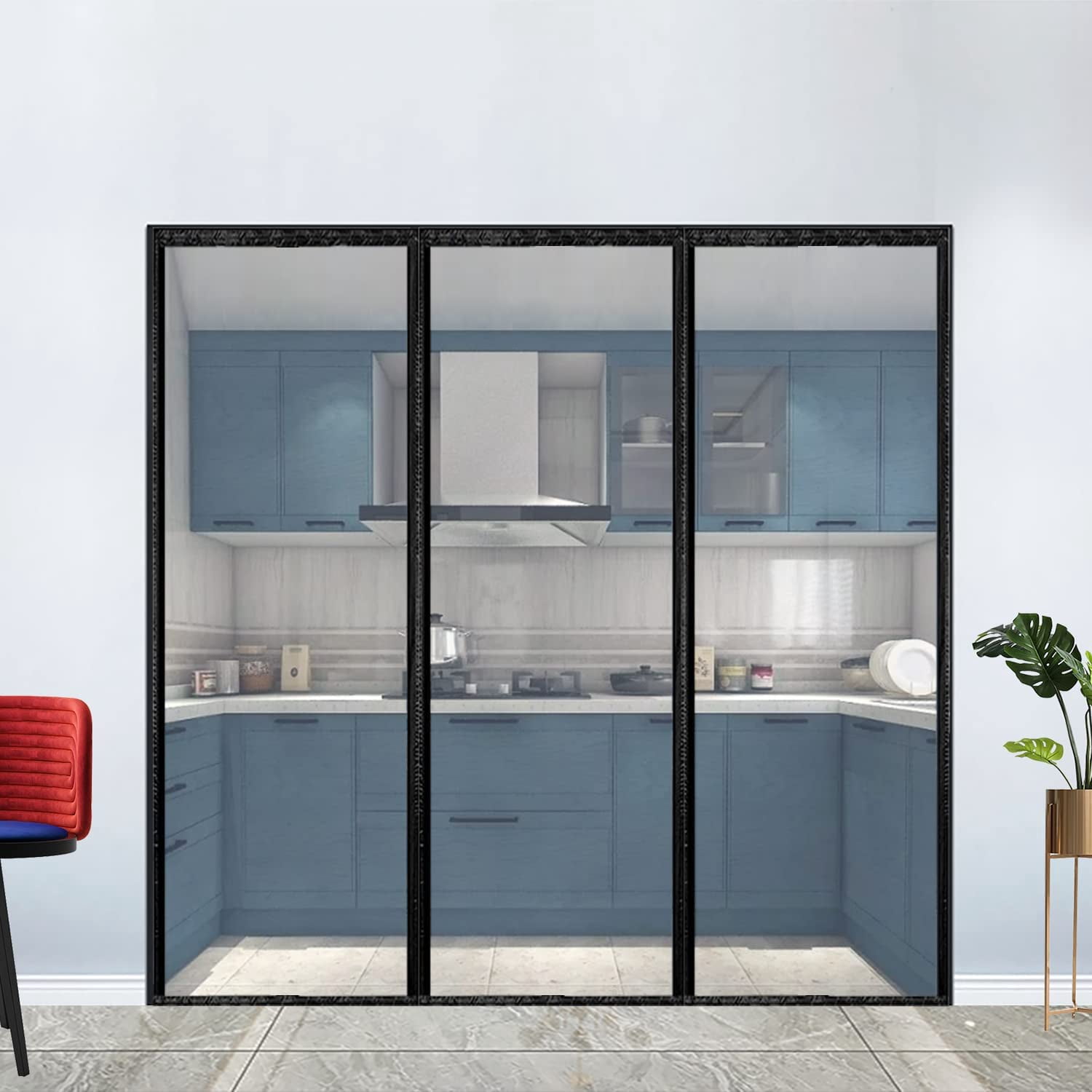 Transparent Insulated Door Curtain-Magnetic Thermal Door Cover, Screen ...