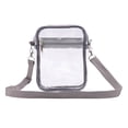 thumbnail image 1 of Transparent Jelly Backpack, Single Shoulder PVC Clear Bag for Sports Travel Gym - Portable Stadium Approved Clear Wallet with PVC Buckle Handle (Grey), 1 of 4