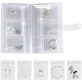 thumbnail image 1 of Transparent Jewelry Storage Book, Portable Travel Jewelry Organizer Storage Book for Rings, Necklace, Bracelets, Earrings (84 Grids + 50 Thicken PVC Bags), 1 of 6