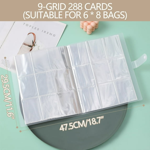 Transparent Jewelry Storage Book Set - 20 Envelopes, 8.1X4.5 Inch Organizer with Zipper Lock, Holds 240 Pieces, Travel Jewelry Case for Earrings, Necklaces, Rings