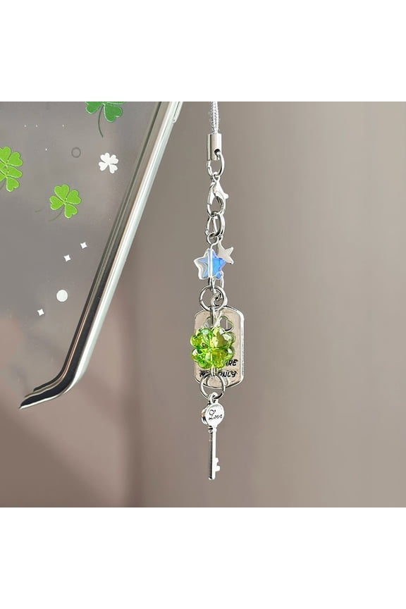 Transparent Keychain Cute Wind Chime Pendant Keyring Mobile Phone Lanyard Kawaii Bag Decorative Accessories Home Decorations