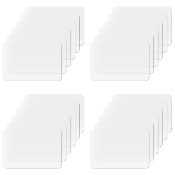 Transparent Kitchen Mat,Coffee Table Mat,Table Protector,Waterproof Placemats,Worktop Saver,Placemat Set 16 Pieces