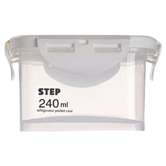 Transparent Kitchen Sealed Storage Tank - Moisture Proof Airtight Container with Rubber Gasket, Four Sided Lock Design, Fresh Keeping Food Bin, 240ml Capacity