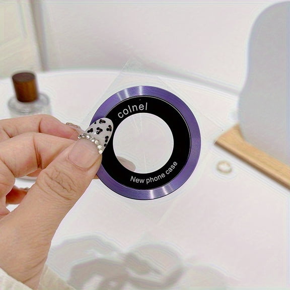 Transparent CD pattern magnetic ring wireless charging ring label magnetic sheet creative and fashionable mobile phone stand compact and easy-to-use design