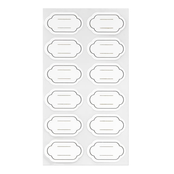Recollections Transparent Label Stickers - Clear Adhesive Labels for Organizing & Storage, 1.77" x 1.02", 12 Pack