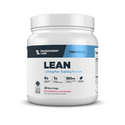 Transparent Labs Lean Pre-Workout Powder - 30 Servings, Strawberry Lemonade