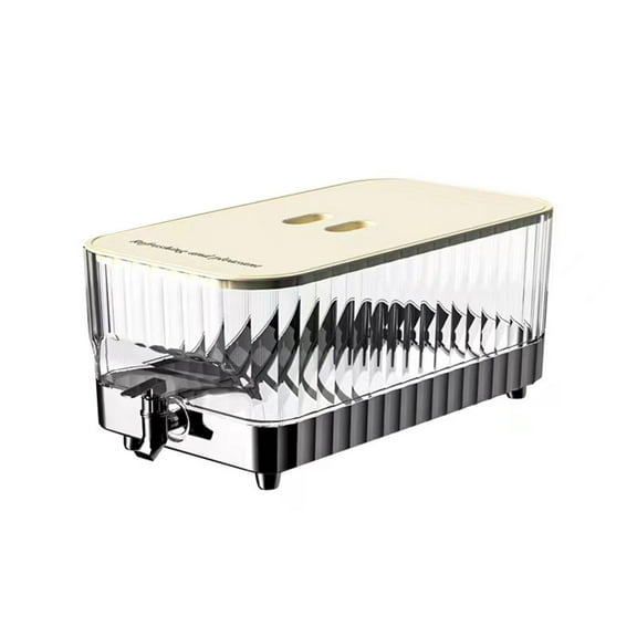 Transparent Large Capacity Cold Brew Iced Tea Maker Infuser Pitcher with Dispenser Tap for Refrigerator