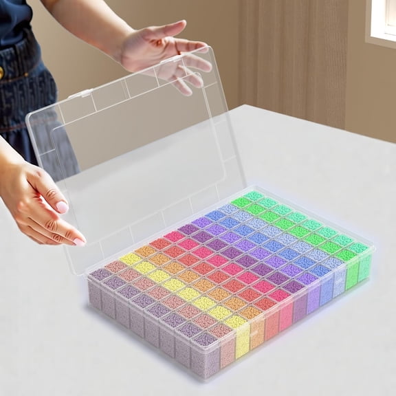 Transparent Large Capacity Diamond Painting Storage Containers, Craft Organizers and Storage, Suitable for Nail Art, Necklaces, Bead Storage Containers