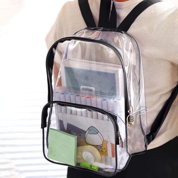 Transparent Large Capacity New Shoulders Student Backpack Pvc Transparent Backpack Leisure Wind Backpacks