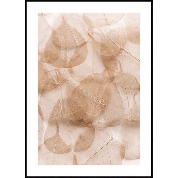 Transparent Leaves Poster Wall Art, Modern Wall Decor For Living Room Bedroom, 8x12 UNFRAMED
