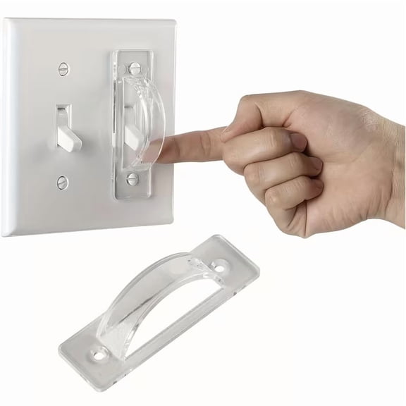 Transparent Light Switch Cover Shield - Snap-On Protector for Home and Office Use